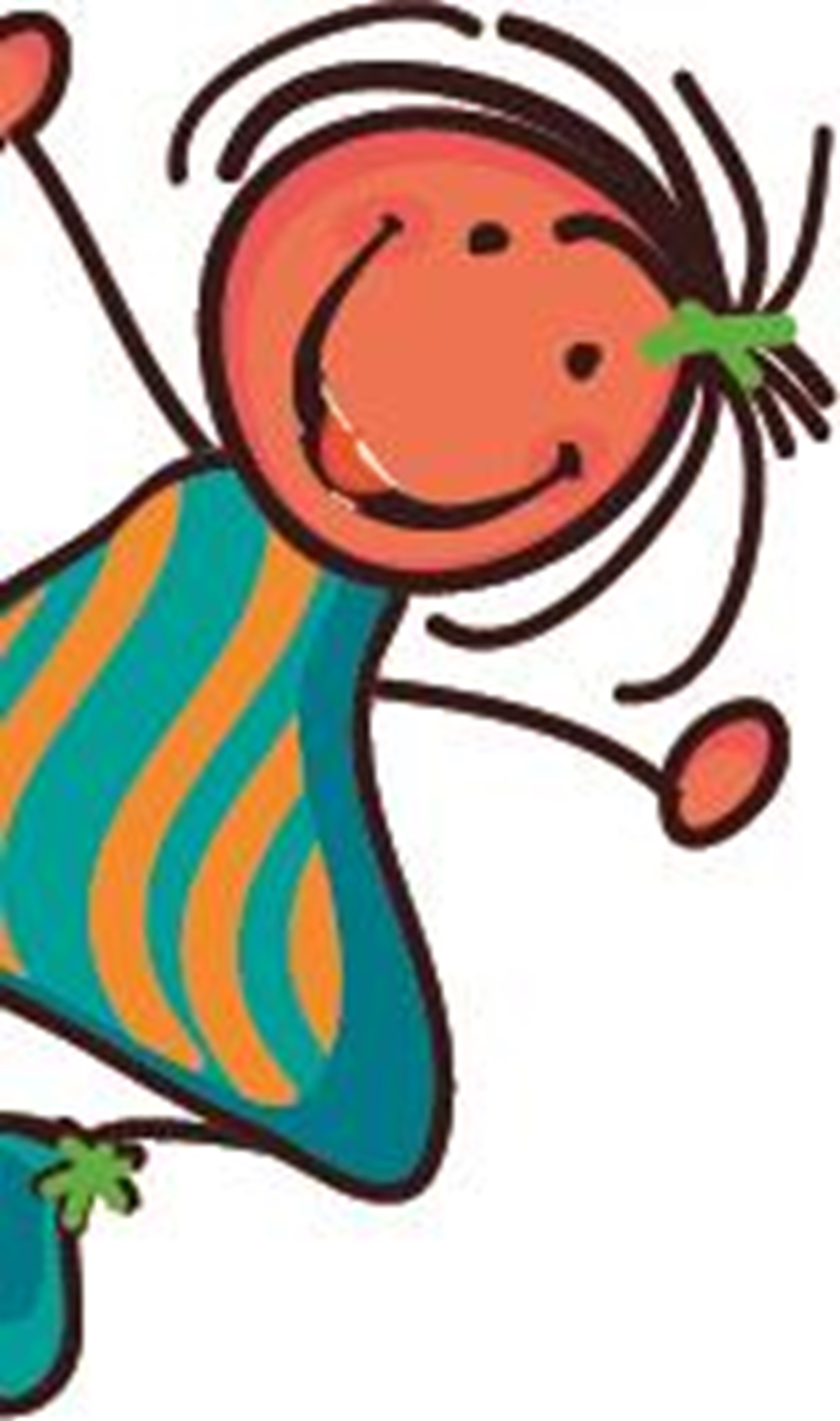 Illustration Mädchen_lachend lange Haare