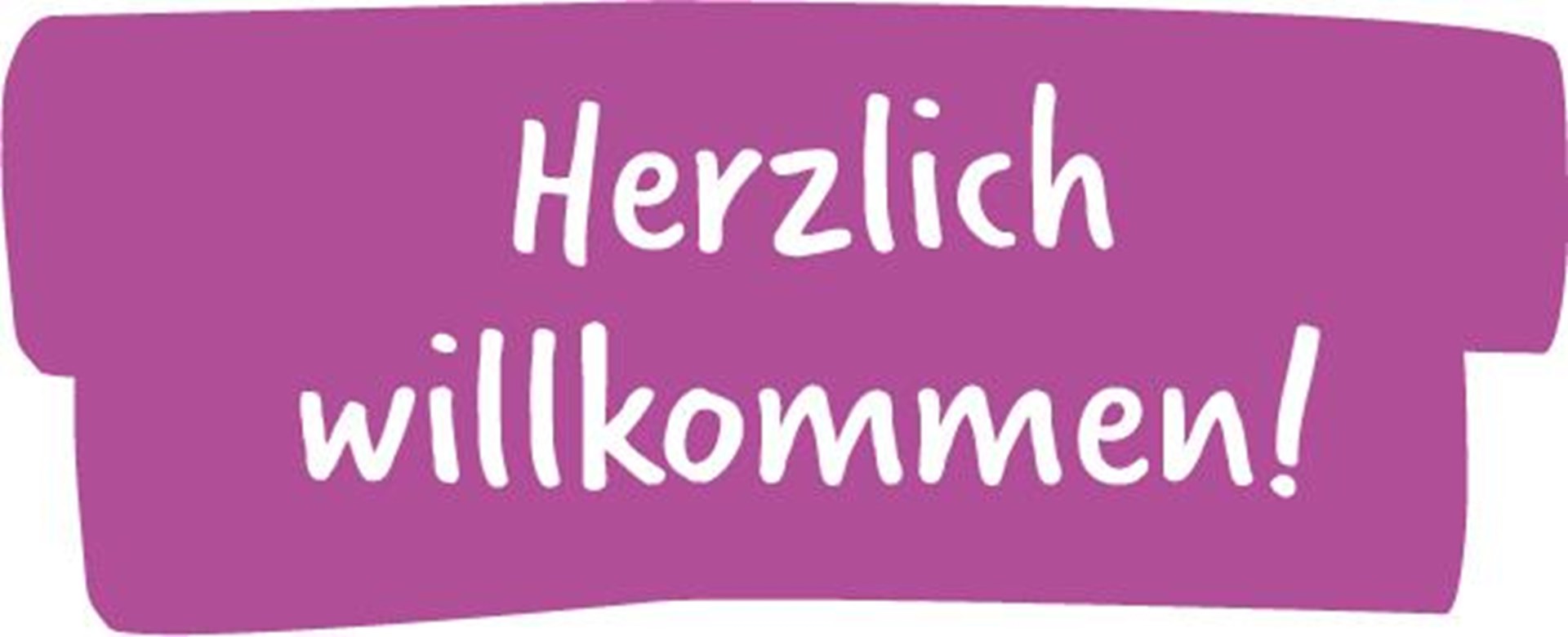 Sprüche Marginalspalten - 005 - Marginalspalte pink_Herzliche willkommen