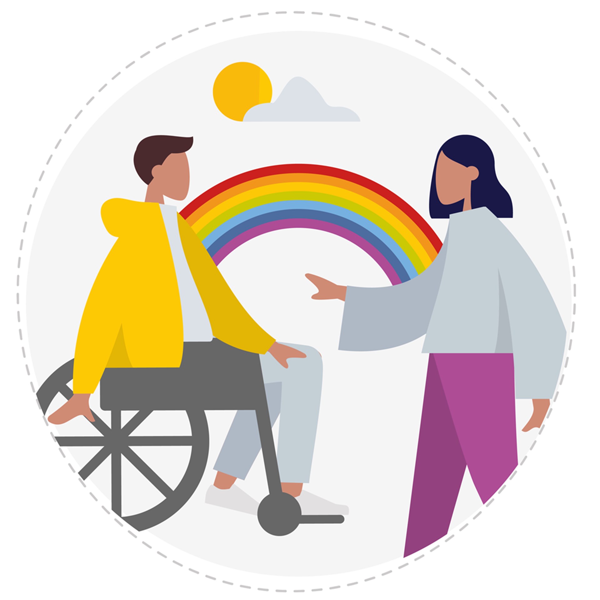 Wir sind für Sie da_Regenbogen