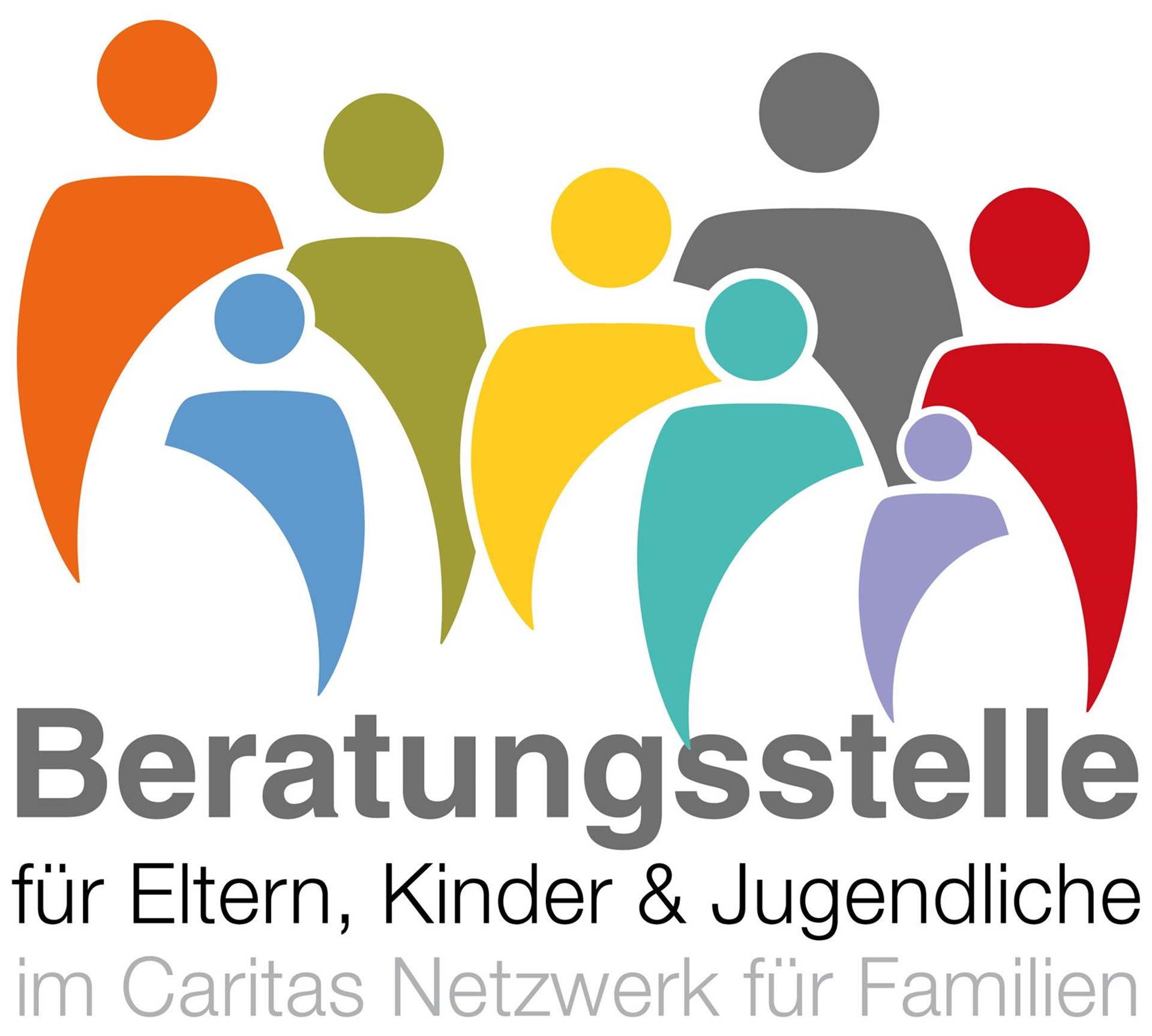Das Bild zeigt das bunte Logo der Erziehungsberatung